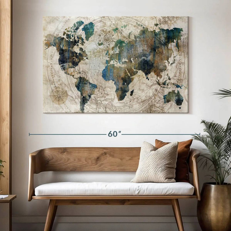 Aliaz Stained Celestial Map, 34" H x 51" W