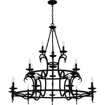 Adysan 18 - Light Dimmable Tiered Chandelier