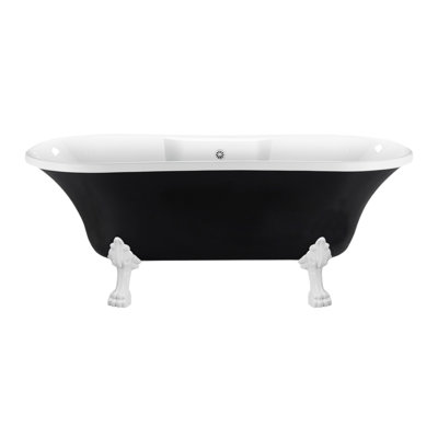 68" Streamline Clawfoot Soaking Acrylic Bathtub