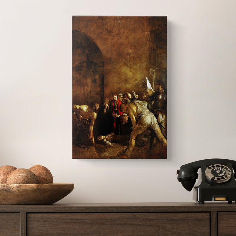L'enterrement de Sainte-Lucie, toile tendue par Caravaggio, 8 x 12