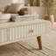 Table basse WANUNA avec tiroir cannelé en faux marbre et pieds en bois massif-1563585349-1563585350