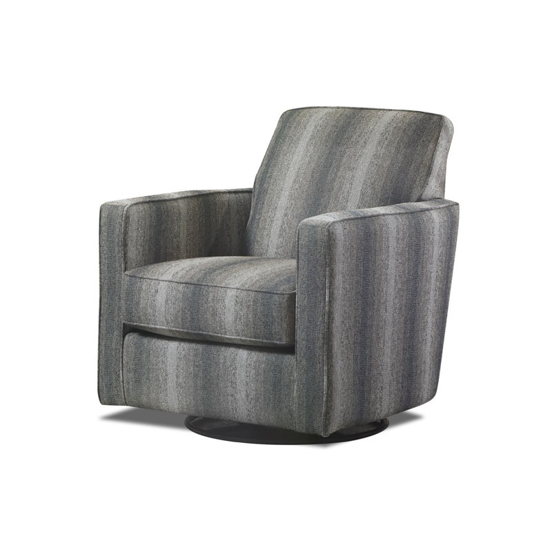 Ballina Polyester Swivel Armchair, Charcoal 100% Polyester