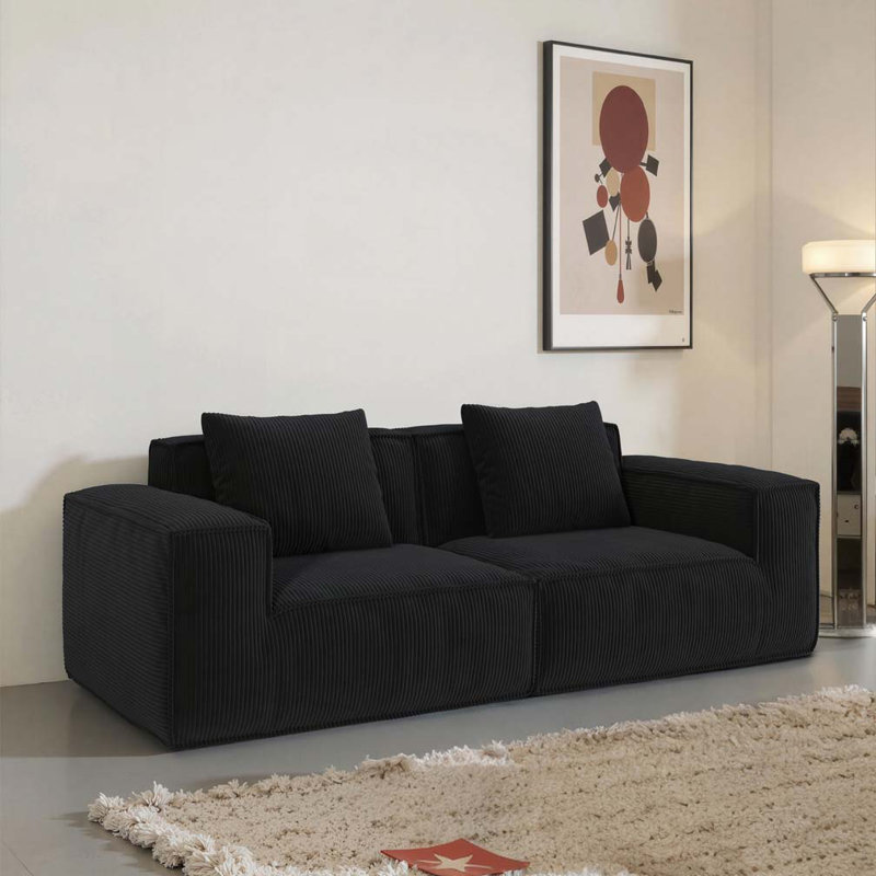 2-Seater Free Conversion Sofa, Black