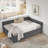 Upholstered Tufted Bed Frame With Two Drawers, Sofa Bed Frame With Comfortable Backrest And Armrests-753382440