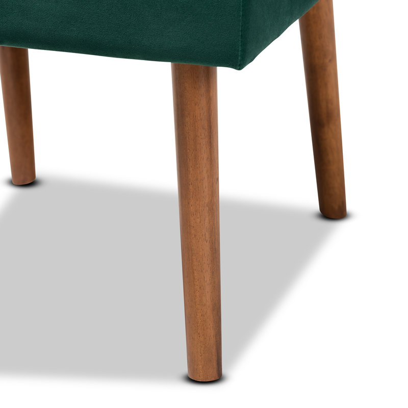 Meerub 18'' H Velvet Upholstered Parsons Chair, Emerald Green