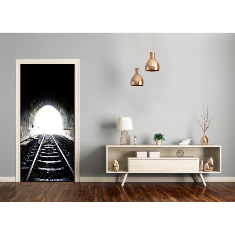 Tunnel Rails Self-adhesive Door Decal