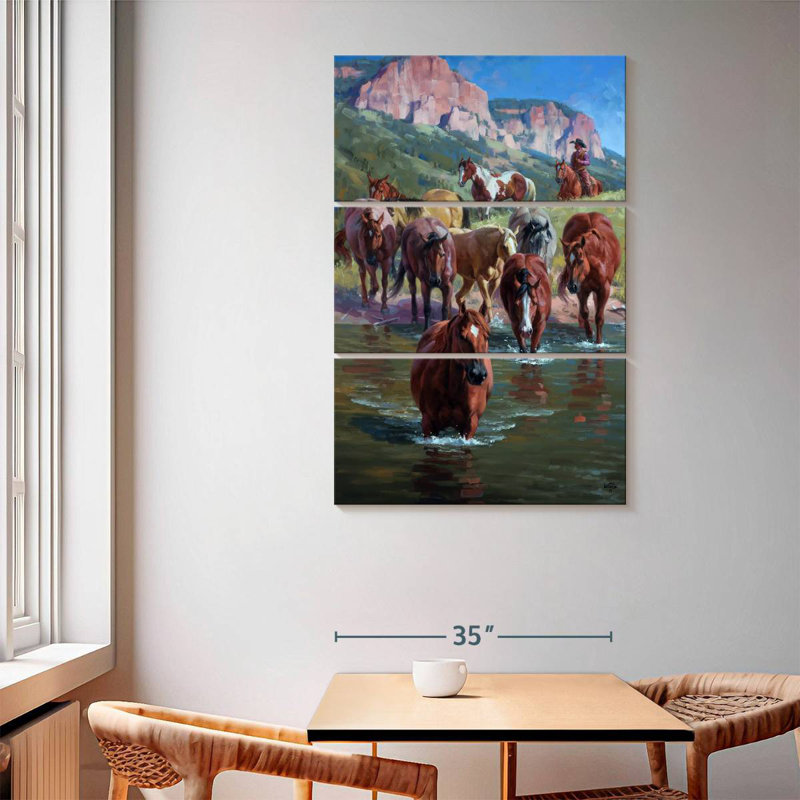 Brampt The Crossing Herd, 65" H x 42" W