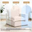 Méridienne rembourrée en chenille beige rembourrée avec dossier rembourré - entièrement compressée, aucun assemblage requis-1127002013