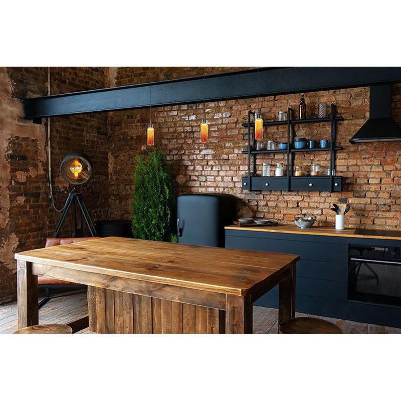 Mini Capella Matte Chrome LED Island Pendant with Amber Glass