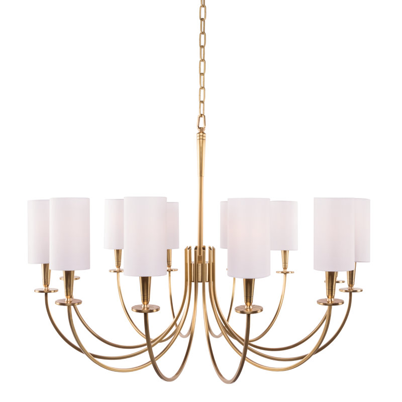Mason 12 - Light Chandelier, Aged Brass