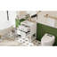 Meuble-lavabo rétro en bois blanc avec lavabo en céramique