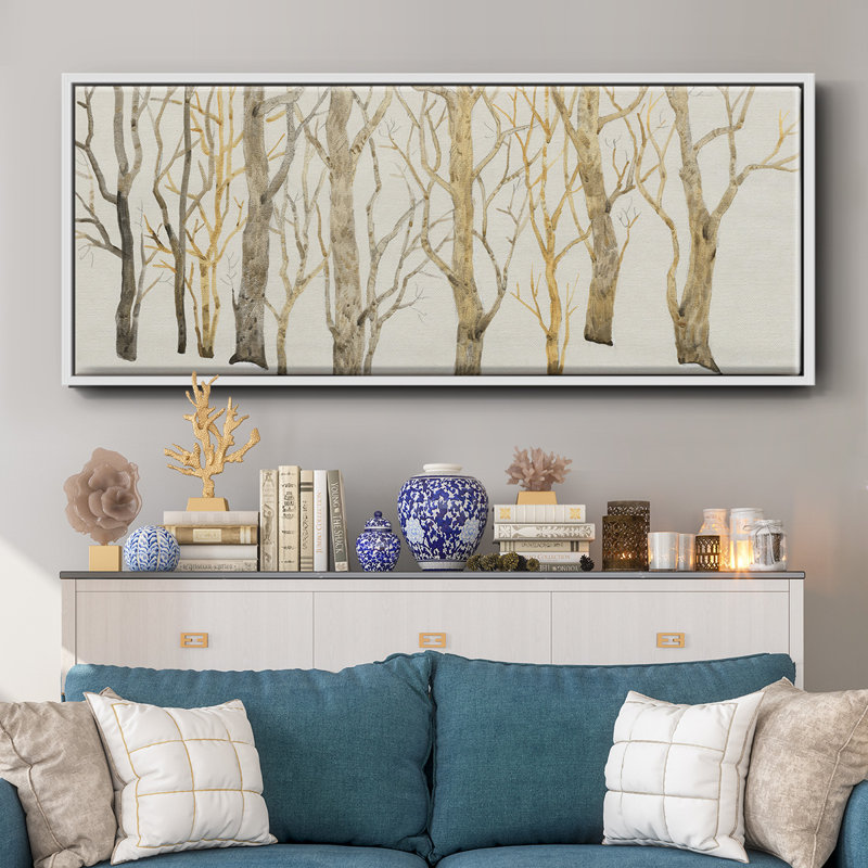 Bare Trees I- Framed Canvas, 24" H x 60" W