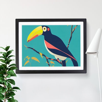 XH1022-7268X Quirky Toucan Bird Abstract - Single Picture Frame Print