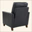 Midnight Blue Faux Leather Modern Recliner