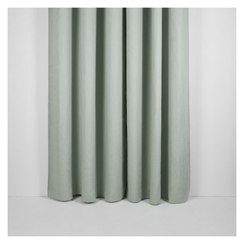 Carlina Linen Room Darkening Curtain Single Panel, Deep Turquoise, Width 190 x Drop 270cm