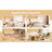 Minimalist Double Layer Tempered Glass Table, 27.5" & 23.6" Tops, Gold Legs, Storage Space Fashionable Clear Coffee Golden Slip Feature