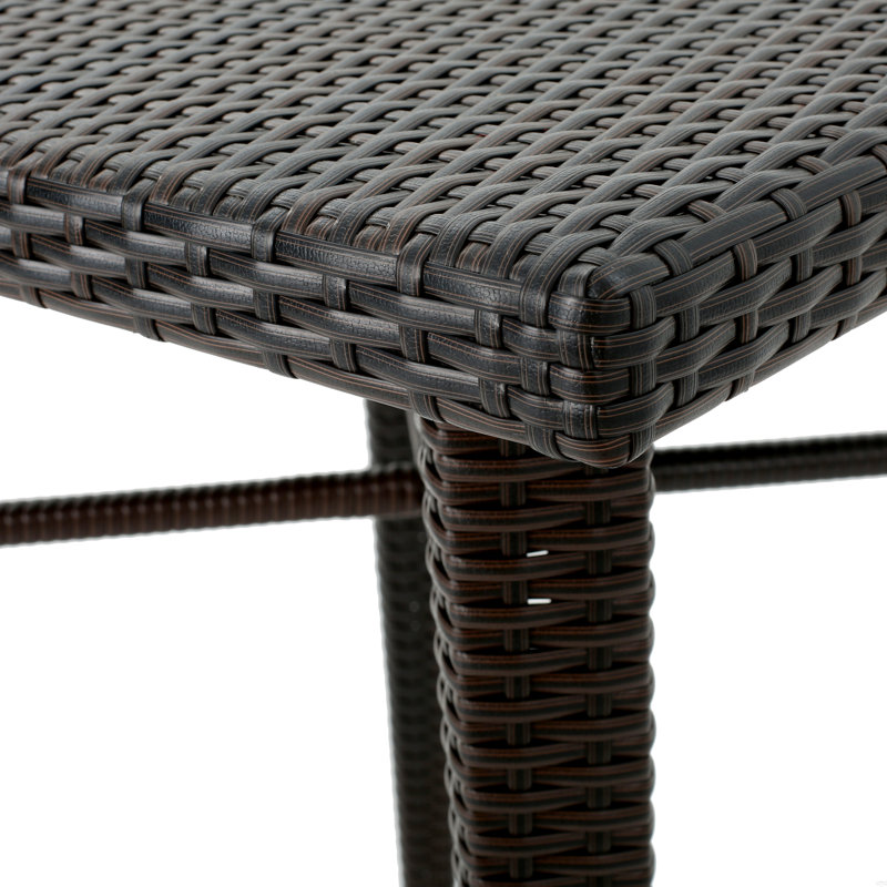 32" Square Wicker Bar Table