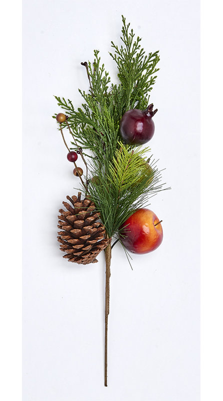 20" Pine Spray with Apples