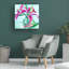 Lis roses sur toile-1749986954