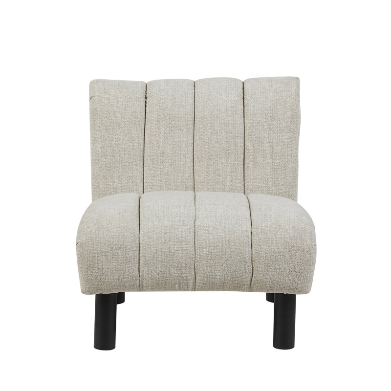 Aljohara Premium Sofa Touch Fabric Accent Chair, Oatmeal