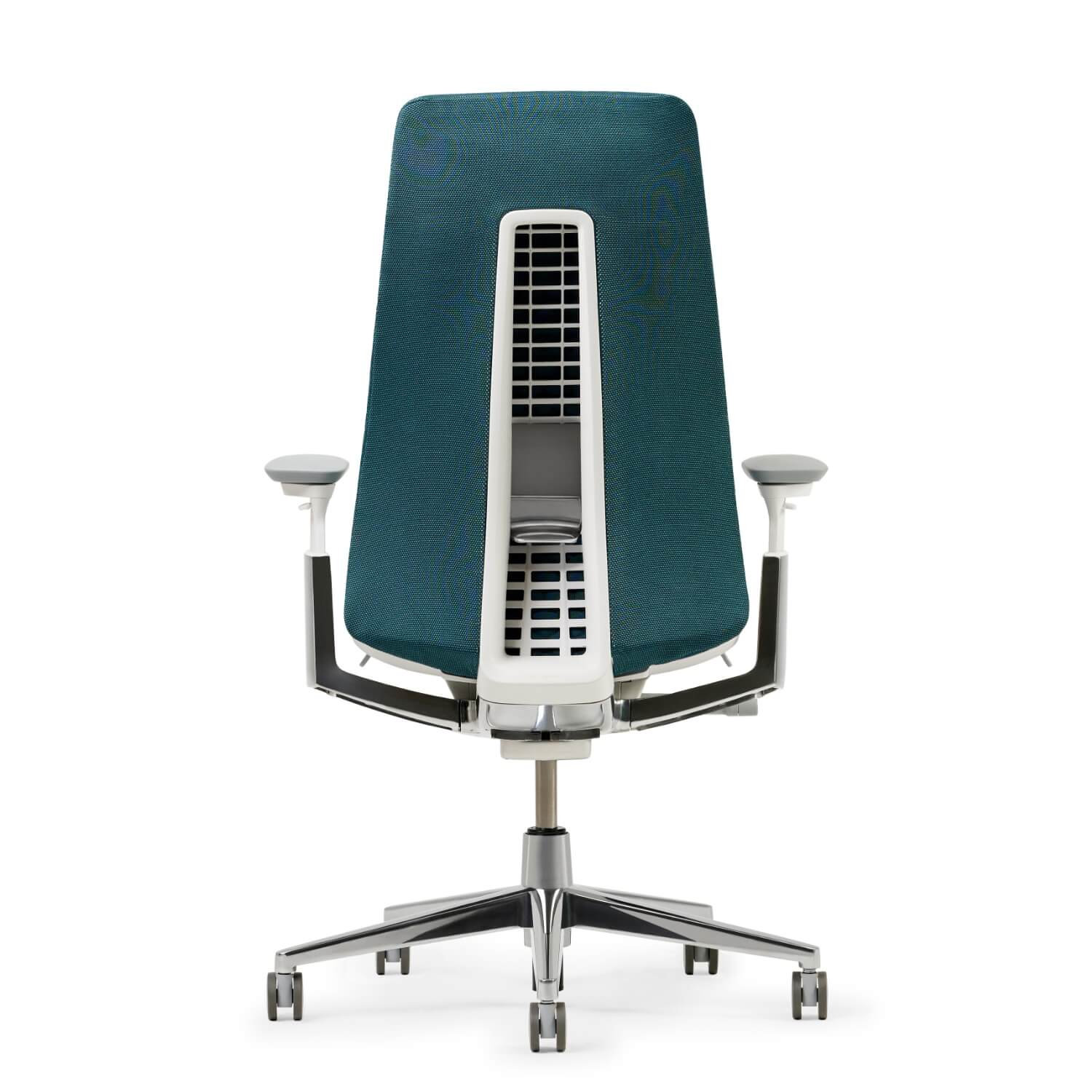 Fern Office Chair with Lumbar Support, Yes, Dark Lagoon