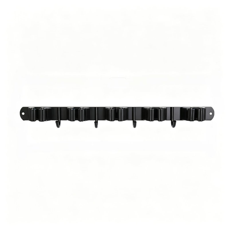 Support mural robuste pour balai et vadrouille avec 5 supports et 4 crochets