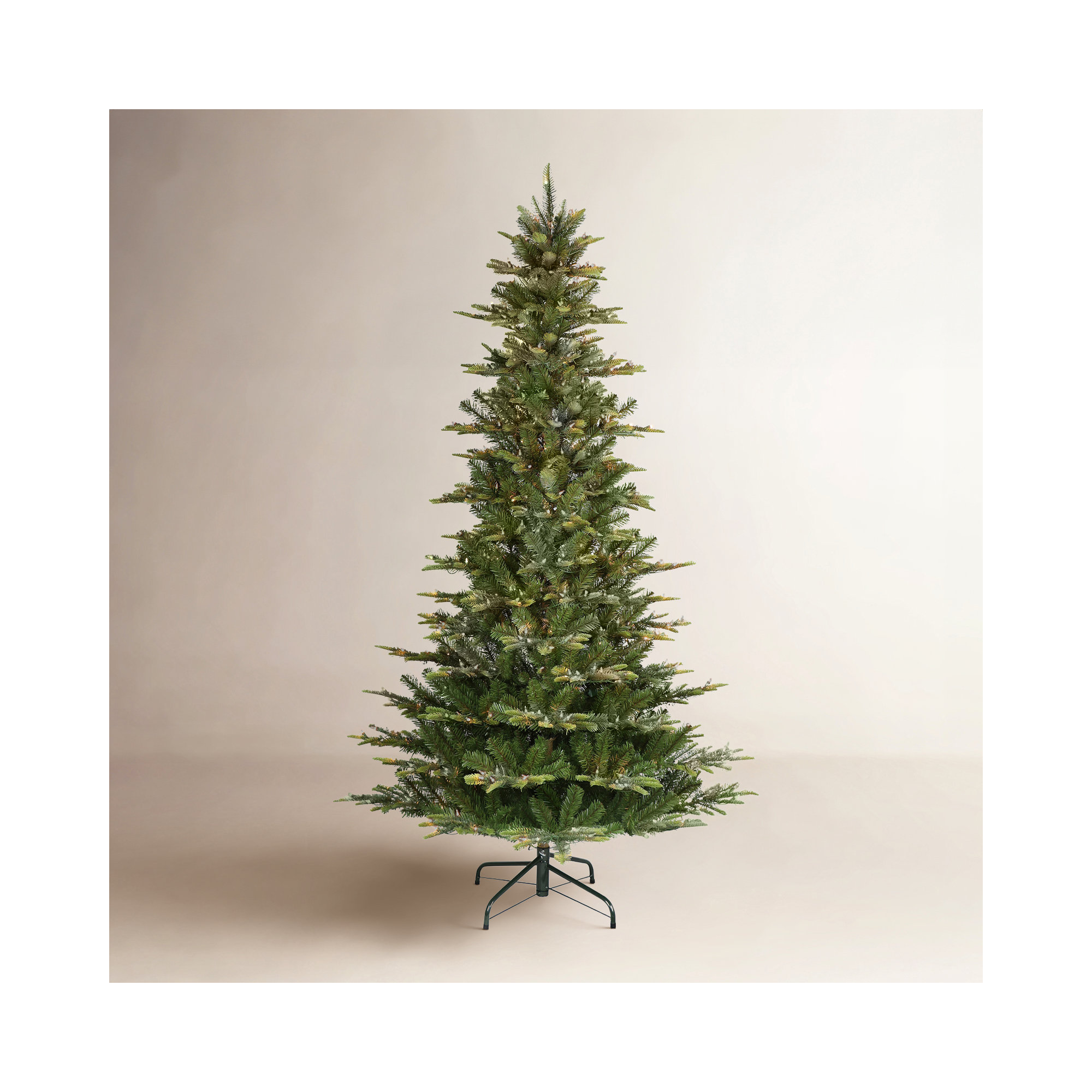 Lighted Artificial Fir Christmas Tree, 6.5'