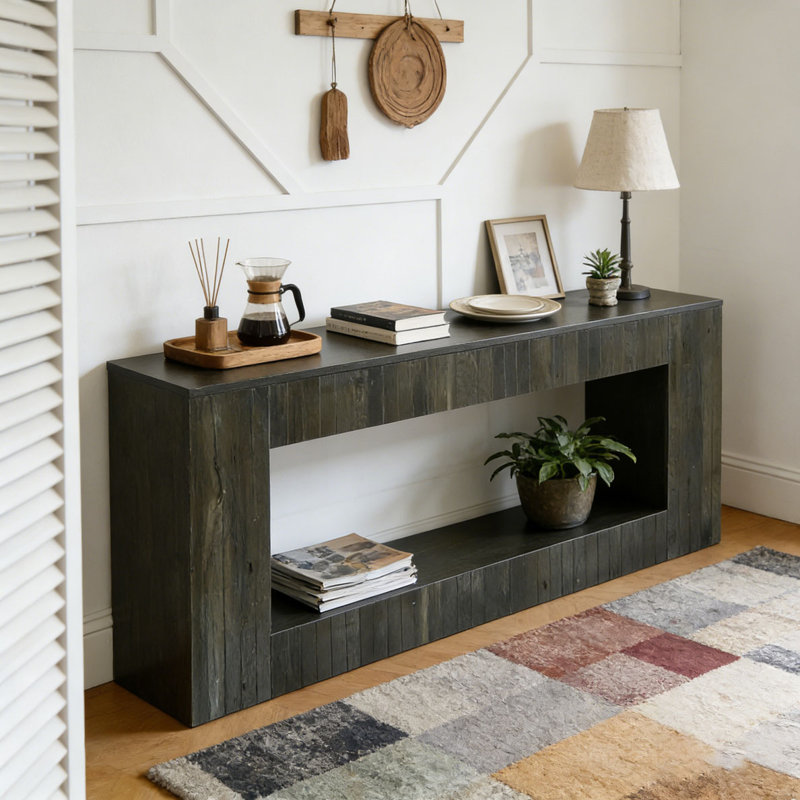 63“ Low Sofa Console Table