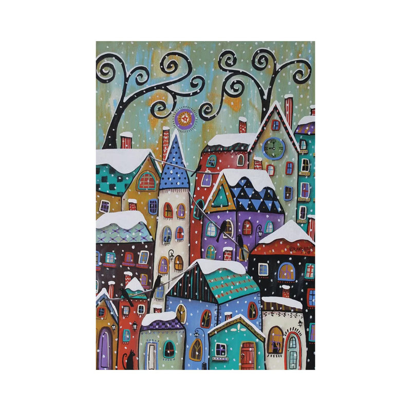 CitySnowfall by Karla Gerard - Wrapped Canvas Gallery-Wrapped Canvas Giclée, 45.72cm H x 30.48cm W x 1.91cm D