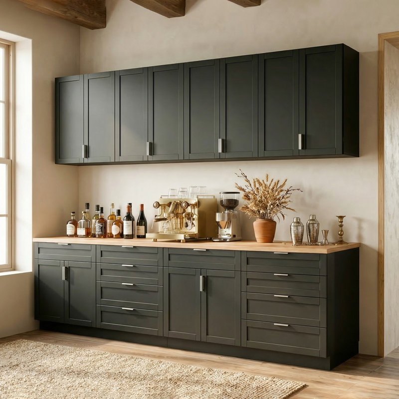 126" W Large Food Pantry Kitchen Sideboard Buffet Table