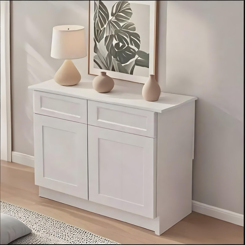 Armoire blanche Shaker , H 34,5 po x l 36 po x P 24 po