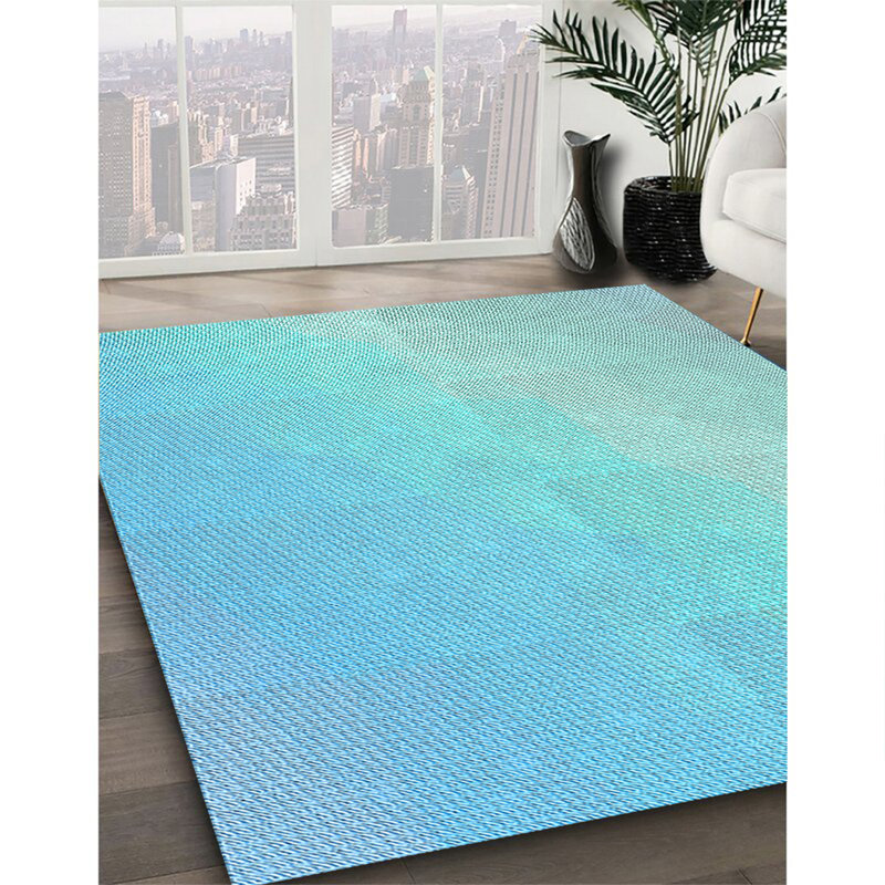 Tapis 100% à motifs lavables à la machine 2989 WSHPAT3901LBLU, Rectangle de 2 pi x 3 pi
