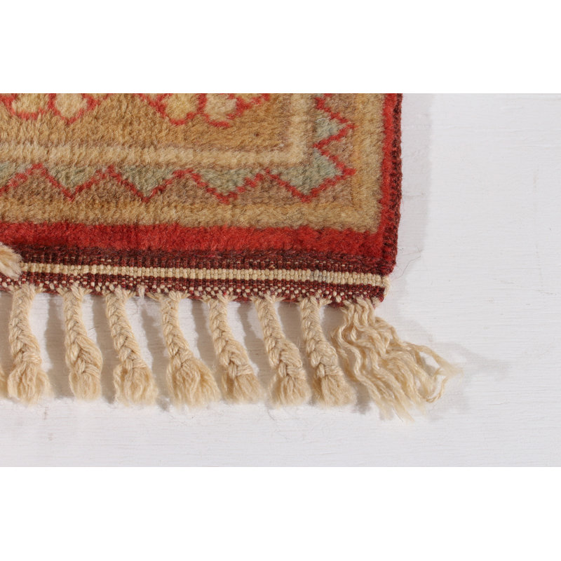 Tapis unique en laine foncé cuivre / ivoire nouvel âge 5 pi 2 po x 7 pi 10 po Danuel