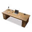 Bureau double caisson rectangulaire en bois massif avec 3 tiroirs-62282737