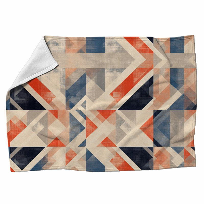 Machine Printed Throw Blanket, 68" W x 80" L