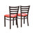 Gensingh Ladder Back Side Metal Chair with Faux Leather-367319289-321096131