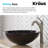 Glass Circular Vessel Bathroom Sink with Faucet-35841301