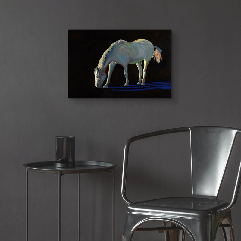 Art mural en verre épique «Nigh Horse» par Bebe Keith, 24 po x 16 po Epic Art, H 16 po x l 24 po