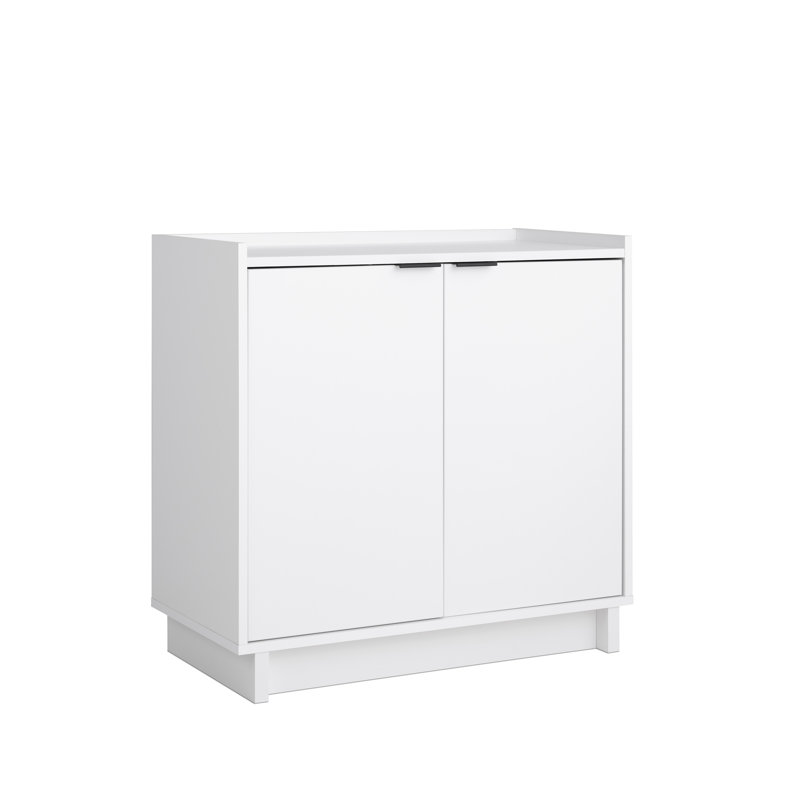 Oak Light Wood Living Room Cabinet with Adjustable Shelving