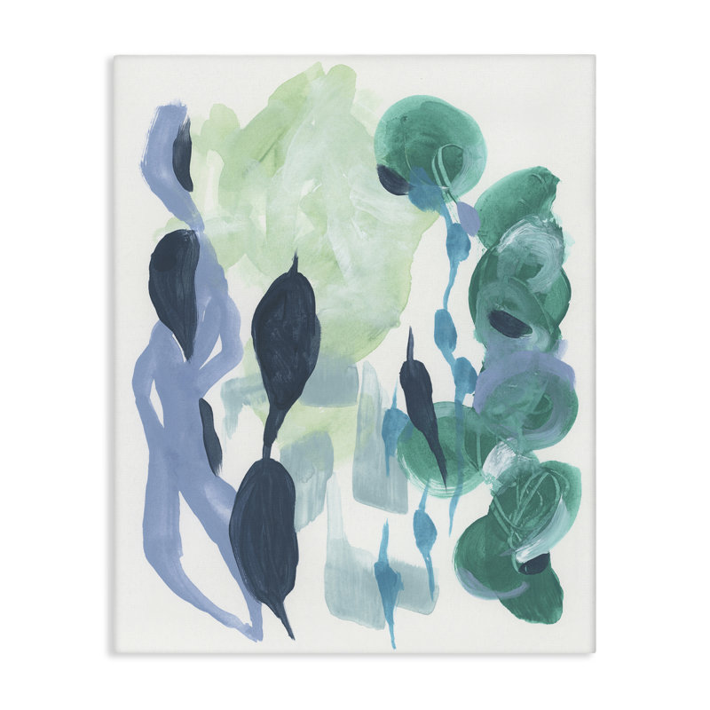 Art mural sur toile, "Symboli Leafy Paint" par Melissa Wang, H 20 po x l 16 po