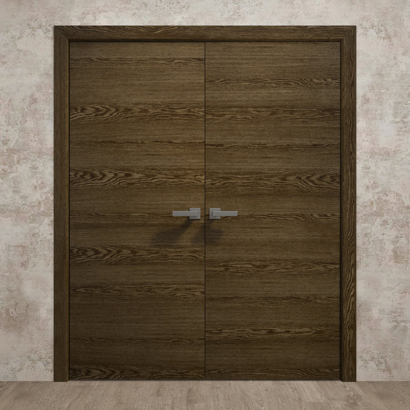 Portes doubles intérieures intérieures | Ego 5000 | Cadre de panneau intérieur en bois massif | Portes modernes pour placard