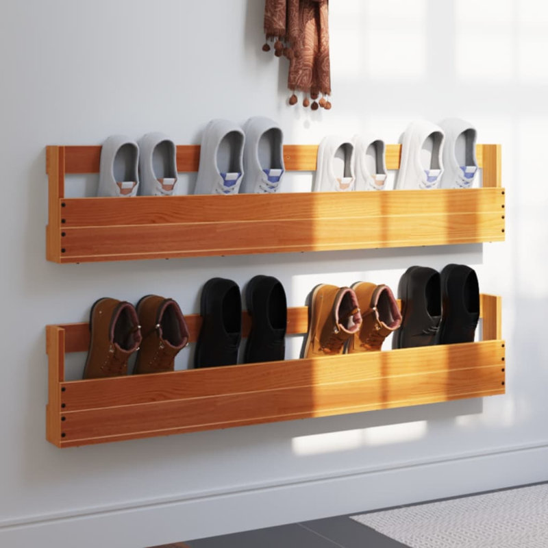8 Pair Solid Wood Shoe Rack