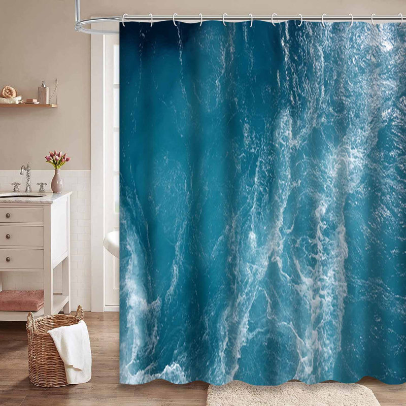 Rideau de douche Ocean Wave, L 72 po x l 78 po