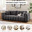 91.5'' Modern Tufted Sofa With Boucle Upholstery-100350472