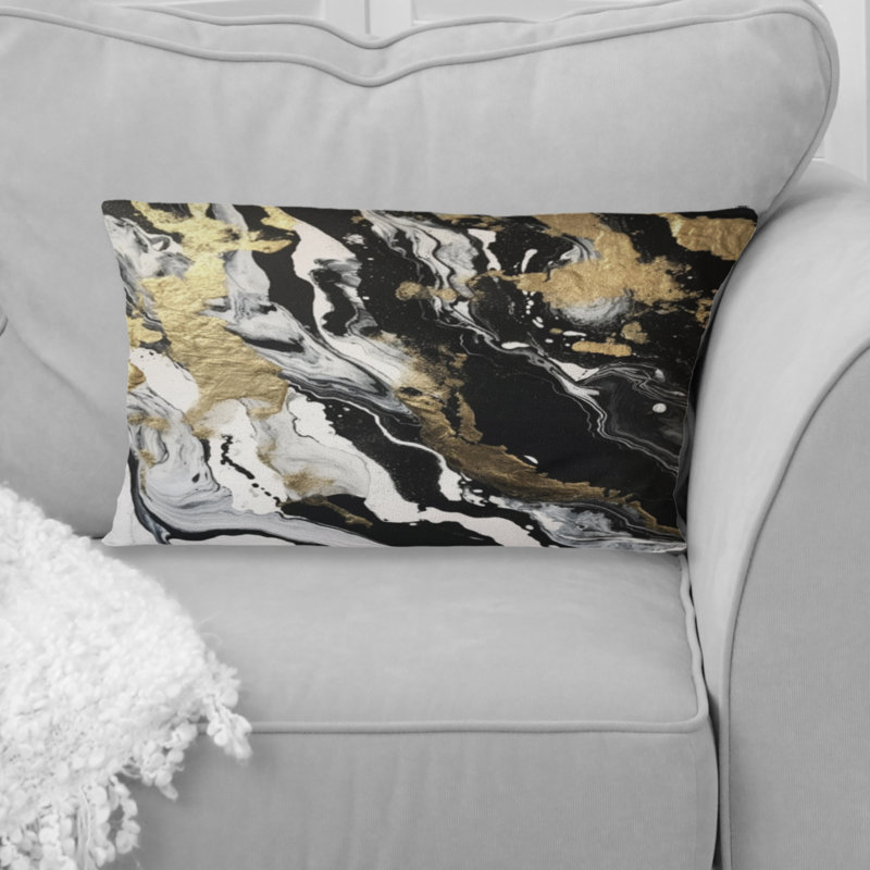 Coussin décoratif Golden Wave Reflections II
