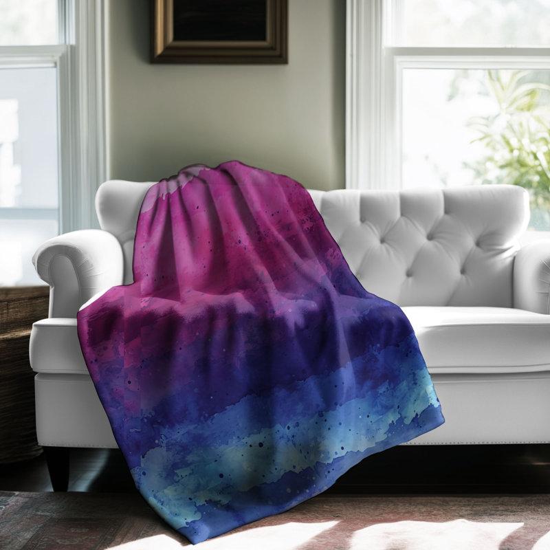 Gradient Washes - Jeté de qualité supérieure en sherpa 1 pièce, 50 po x 60 po
