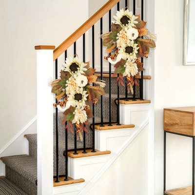 2Pcs Fall Decor Wreaths For Front Door