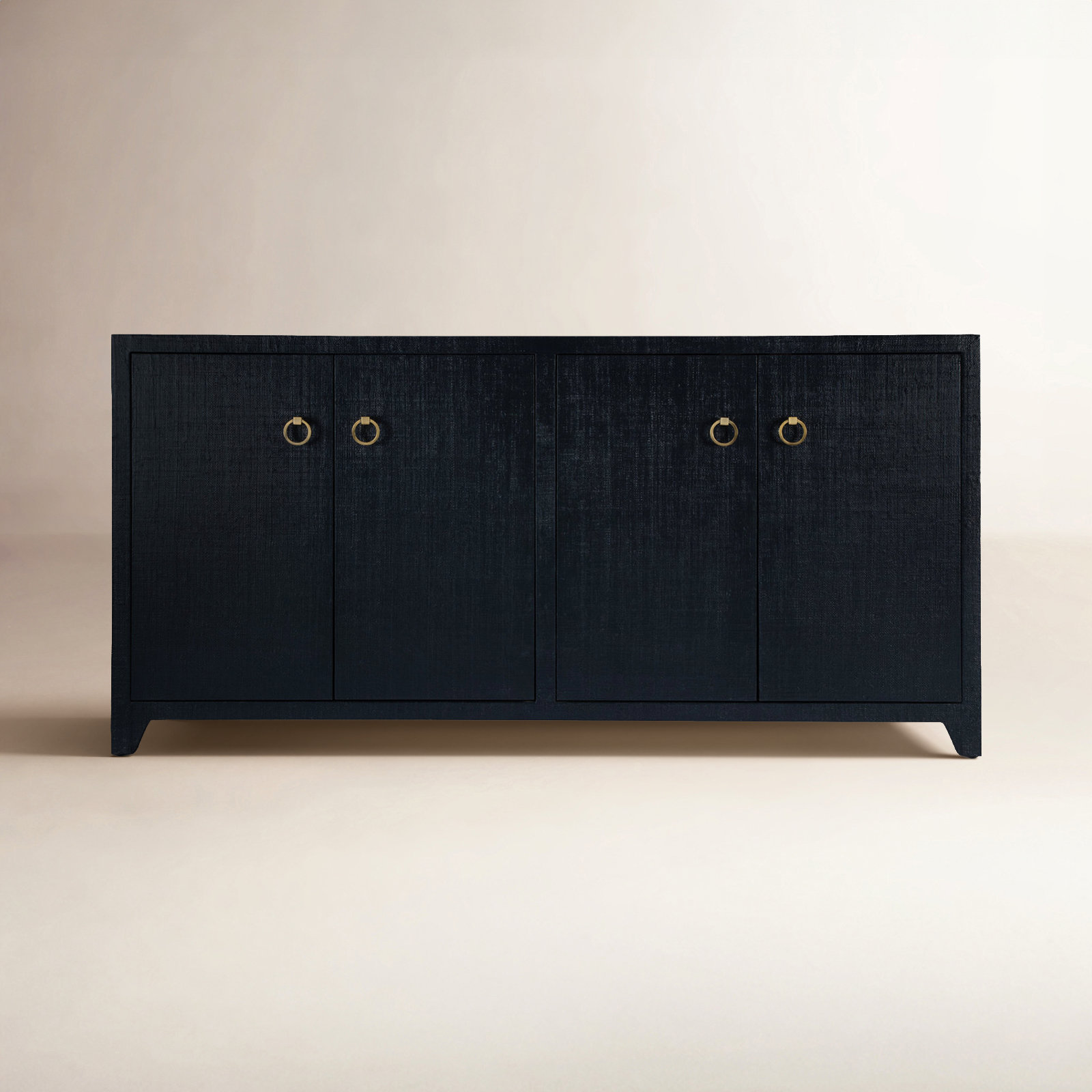 Cleo 70'' Wide Raffia Sideboard, Navy Blue