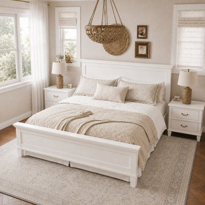 Solid Wood Platform Bed with Headboard and Slat Support, No Box Spring Needed
