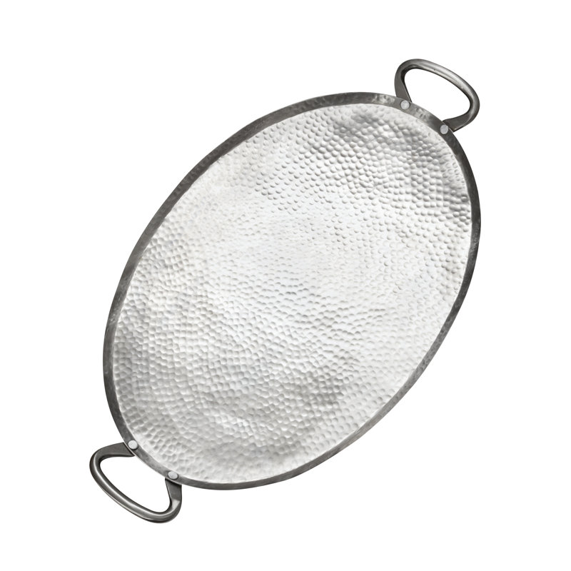 GRILLE, ACIER INox, martelé, ovale